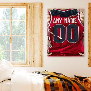 Washington Huskies Jersey Custom Canvas Print Wall Art for Boy Girl Men Women Basketball Personalized Canvas Art